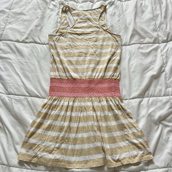 Lilly Pulitzer Dress Womens Small Beige White Sleeveless Racerback Tank Tunic - Picture 7 of 7